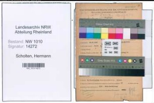 Entnazifizierung Hermann Scholten , geb. 30.11.1894 (Staedt.Angestellter)