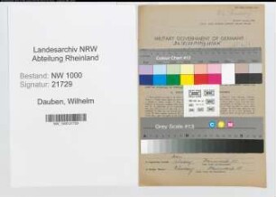 Entnazifizierung Wilhelm Dauben, geb. 18.12.1902 (Telegrafenassistent)