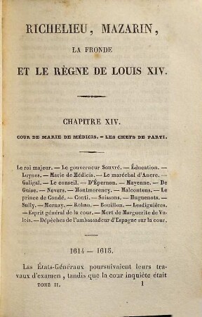 Richelieu, Mazarin, La Fronde Et Le Règne De Louis XIV, 2