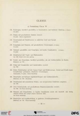 Gläser (Nr. 276-362)