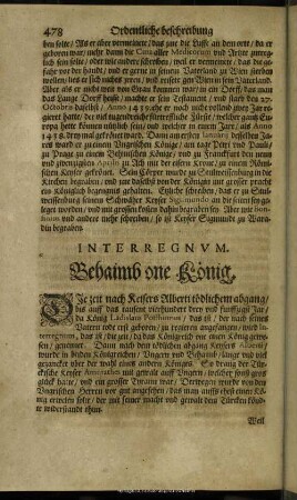 Interregnum. Behaimb one König