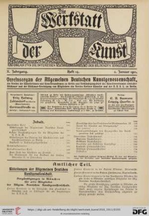 Heft 14 (2. Januar 1911)