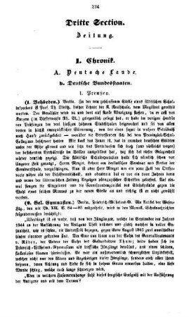 Chronik : dritte Section