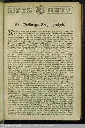 Aus Freibergs Vergangenheit