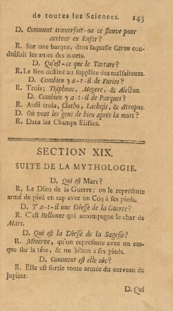 Section XIX. Suite La Mythologie