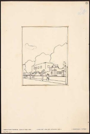 Zweifamilienhaus Monatskonkurrenz Februar 1930: Perspektivische Ansicht