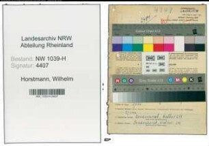 Entnazifizierung Wilhelm Horstmann , geb. 08.08.1890 (Finanzbeamter)