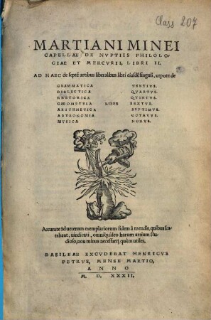 De nuptiis philologiae et Mercurii : libri II.
