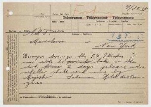 Telegramm an Macinterso