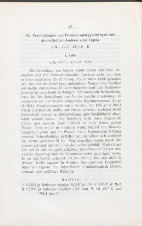II. Verbindungen des Phenylpropargylaldehyds mit aromatischen Aminen vom Typus.