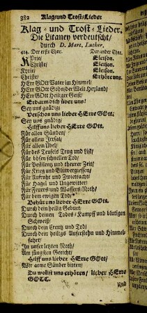 Klag- und Trost-Lieder (in gemeiner Noth).