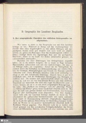 B) Orographie des Lausitzer Berglandes