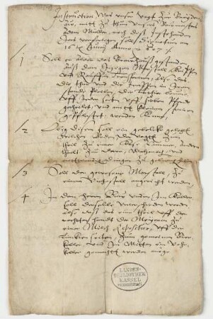 Breitenau, ehem. Kloster, Instruktion für den Vogt und den Baumeister Müller wegen Umbauarbeiten