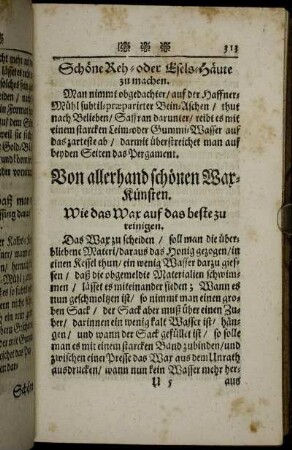 Von allerhand schönen Wax-Künsten.