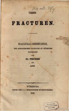 Ueber Fracturen