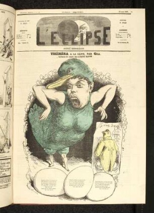 Thérésa a la Gaité, par Gill La chanson des canards dans la Chatte Blanche