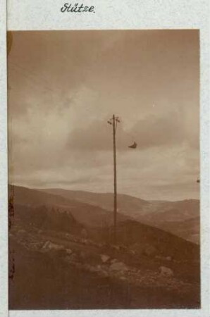 Foto einer Stütze der Drahtseilbahn bei Schnierlach (Lapoutroie)