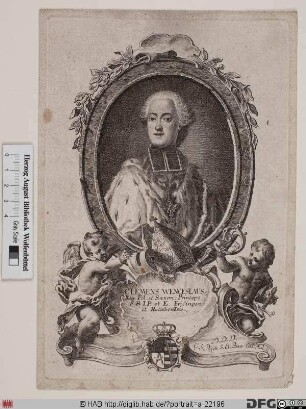 Bildnis Clemens Wenceslaus (von Sachsen-Polen), 1768-1802 letzter Kurfürst u. Erzbischof von Trier