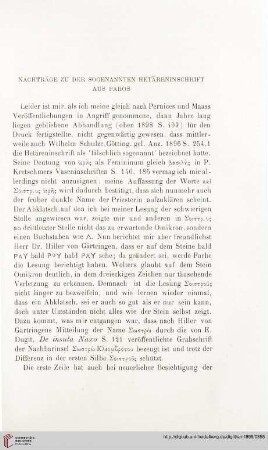 24: Nachträge zu der sogenannten Hetäreninschrift aus Paros