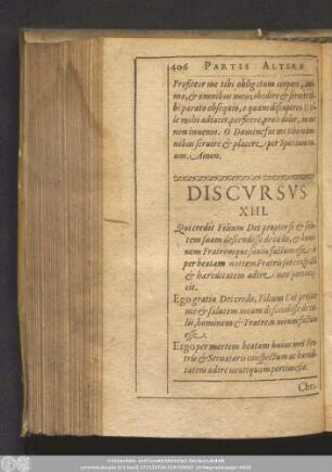 Discursus. XIII.