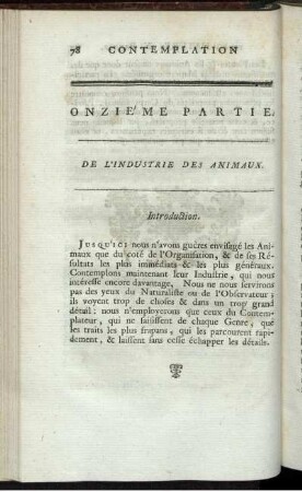 Onzieme Partie. De L' Industrie Des Animaux.