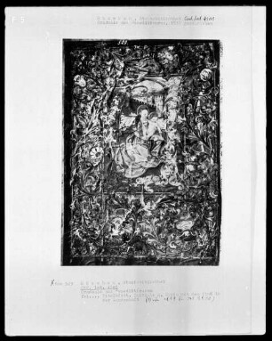 Graduale aus Benediktbeuern — Initiale A, darin Maria mit dem Kinde in der Landschaft