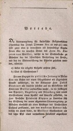 Revision des Weillerischen Christenthums : auch ein Wort über Theologey, Philosophey und Weillerey