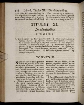 Titulus XI. De adoptionibus