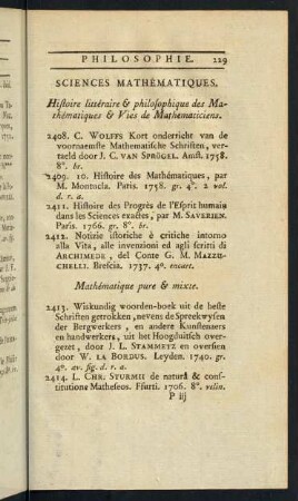 Sciences Mathématiques.
