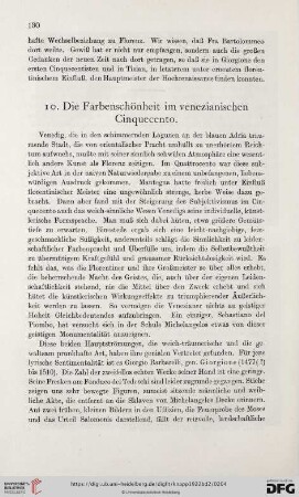 10. Die Farbenschönheit im venezianischen Cinquecento