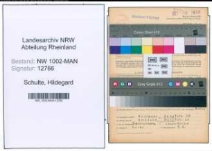 Entnazifizierung Hildegard Schulte , geb. 26.03.1919 (Verw.Angestellte)