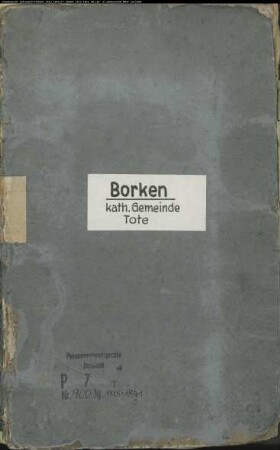 Kirchenbuchduplikat der katholischen Gemeinde Borken (T 1815-1841). (Gemeinde: Borken, katholische Gemeinde)