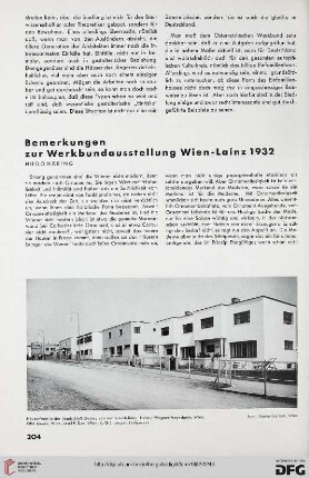 7: Bemerkungen zur Werkbundausstellung Wien-Lainz 1932