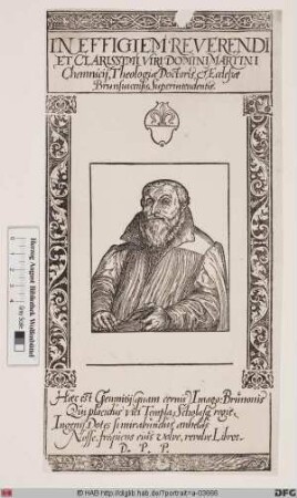 Bildnis Martin Chemnitz (eig. Kemnitz, lat. Chemnitius) d. Ä.