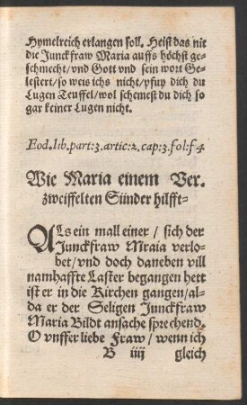 Wie Maria einem Verzweiffelten Sünder hilfft