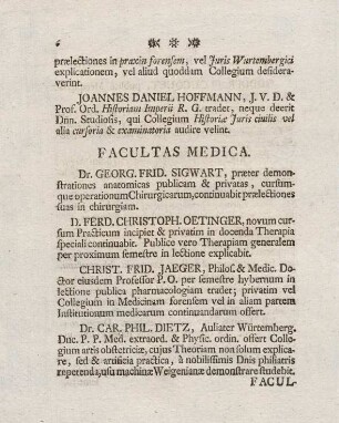 6, Facultas Medica