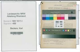 Entnazifizierung Karl Beckers , geb. 14.01.1911 (Verwaltungssekretaer)