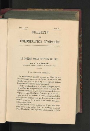 Le Soudan Anglo-Egyptien En 1911.