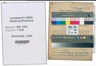 Entnazifizierung Josef Schimmels , geb. 09.10.1896 (Rangierer)