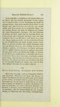 Vierte Constitution. Bonaparte wird Consul