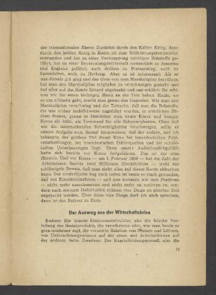 Der Ausweg aus der Wirtschaftskrise