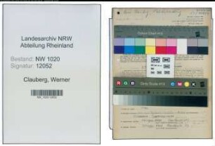 Entnazifizierung Werner Clauberg , geb. 12.05.1905 (Fahrer)