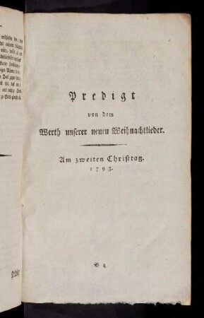 23-48, Predigt von dem Werth unserer neuen ...