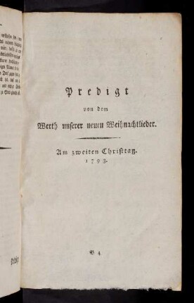 23-48, Predigt von dem Werth unserer neuen ...