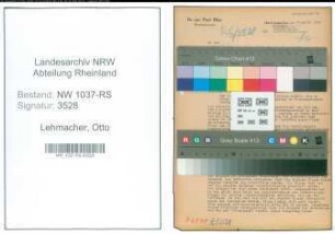 Entnazifizierung Otto Lehmacher , geb. 14.06.1897 (Rektor)