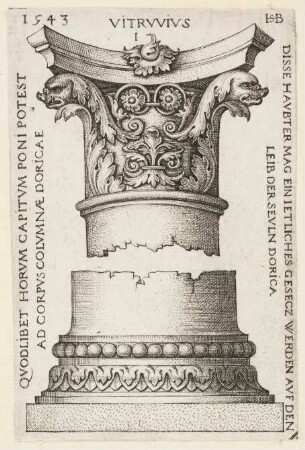 Kapitell und Basis einer Säule