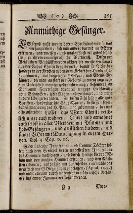 Anmüthige Gesänger