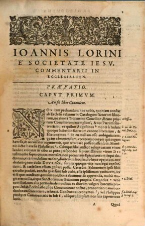 Commentarii in Ecclesiasten