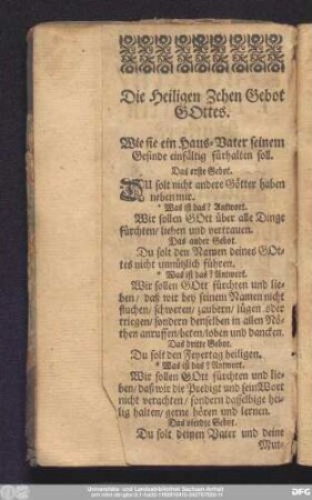 [I.D. Martin Luthers Kleiner Catechismus]