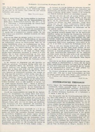 786-789 [Rezension] Holte, Ragnar, Die Vermittlungstheologie